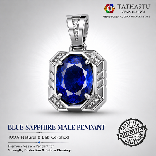 Natural Blue Sapphire (Neelam) 4.07 Carat – 100% Original & Lab Certified Saturn (Shani) Gemstone for Power & Protection
