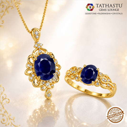 Natural Blue Sapphire (Neelam) 4.88 Carat – 100% Original & Lab Certified Saturn (Shani) Gemstone for Power & Protection