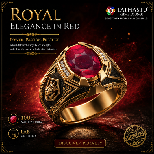 Natural Red Ruby (Manik) 5.85 Carat – 100% Original & Lab Certified Sun (Surya) Gemstone for Power & Confidence