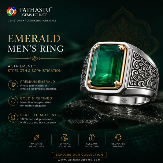 Natural Emerald (Panna) 4.30 Carat – 100% Original & Lab Certified Mercury (Budh) Gemstone for Intelligence & Growth