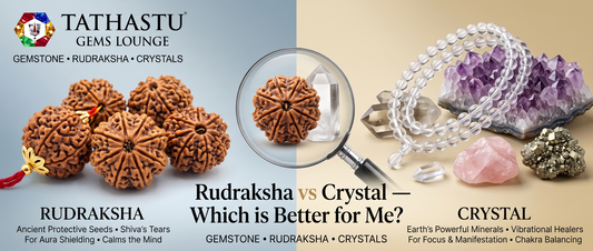 Rudraksha vs Crystal comparison - which is better for spiritual healing