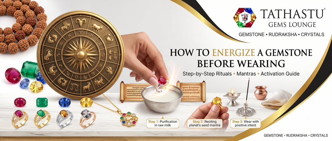 How to energize and activate a gemstone before wearing - puja method