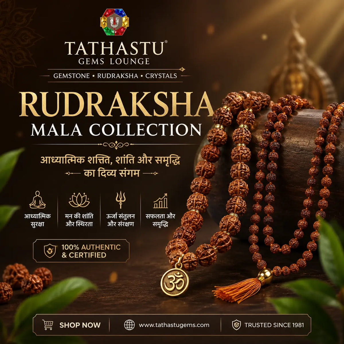 Rudraksha mala collection by tathastugems