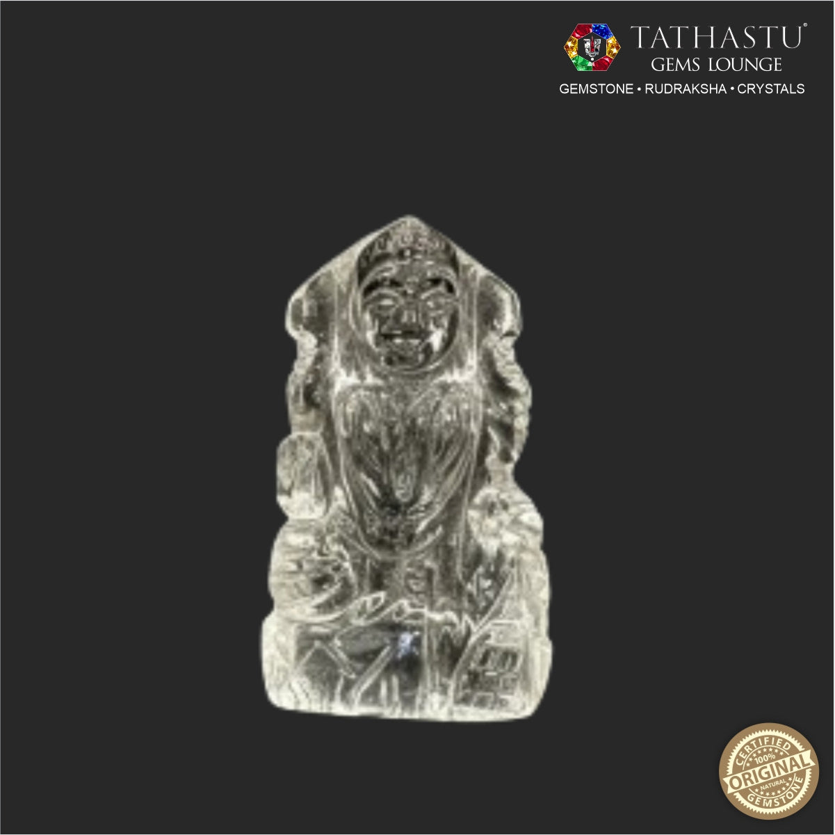 Natural Sphatik Laxmi (1.25 Inch) - Idol for Wealth, Peace & Harmony