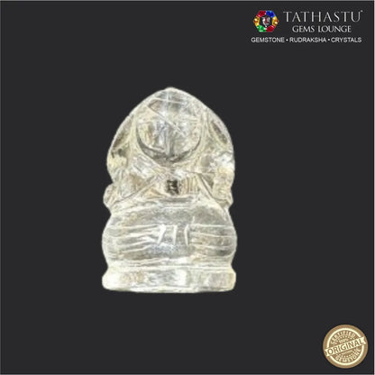 Natural Sphatik Ganesha murti for home pooja mandir, Diwali worship, and gift - Tathastu Gems