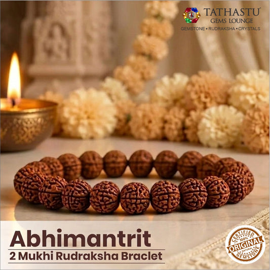 Original 2 Mukhi Rudraksha Braclet | Abhimantrit