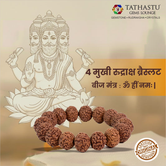 Original 4 Mukhi Rudraksha Braclet | Abhimantrit