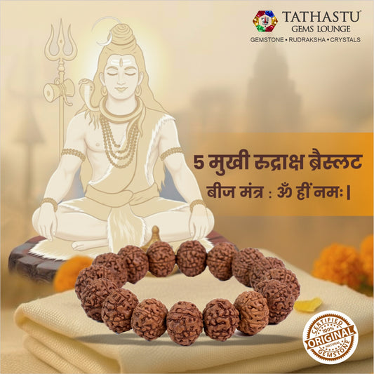 Original 5 Mukhi Rudraksha Braclet | Abhimantrit