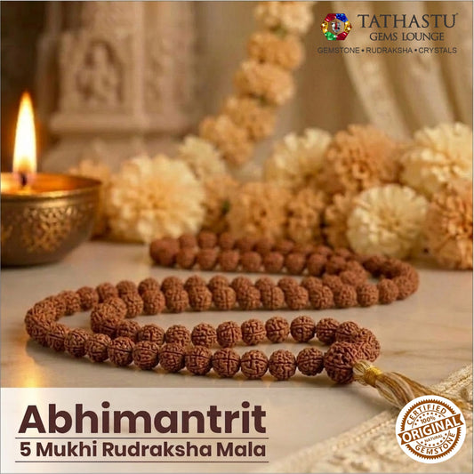 Original 5 Mukhi Rudraksha Mala | Abhimantrit