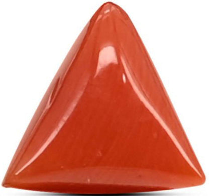 Natural Red Coral (Moonga) Triangle 5.24 Carat – 100% Original Mars (Mangal) Gemstone for Strength & Courage