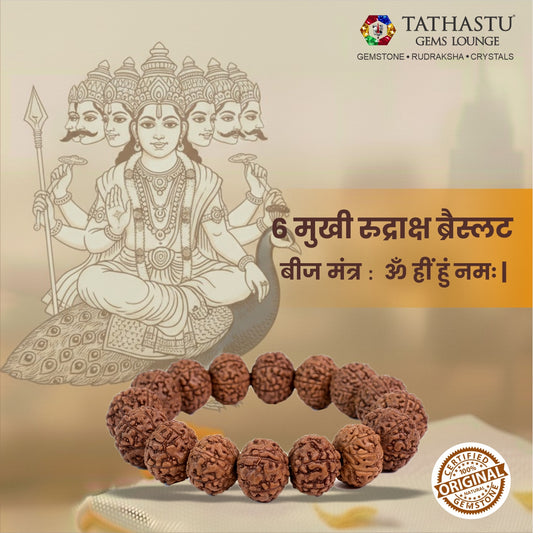 Original 6 Mukhi Rudraksha Braclet |  Abhimantrit