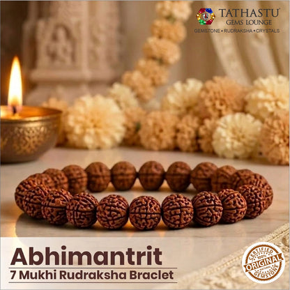 Original 7 Mukhi Rudraksha Braclet | Abhimantrit