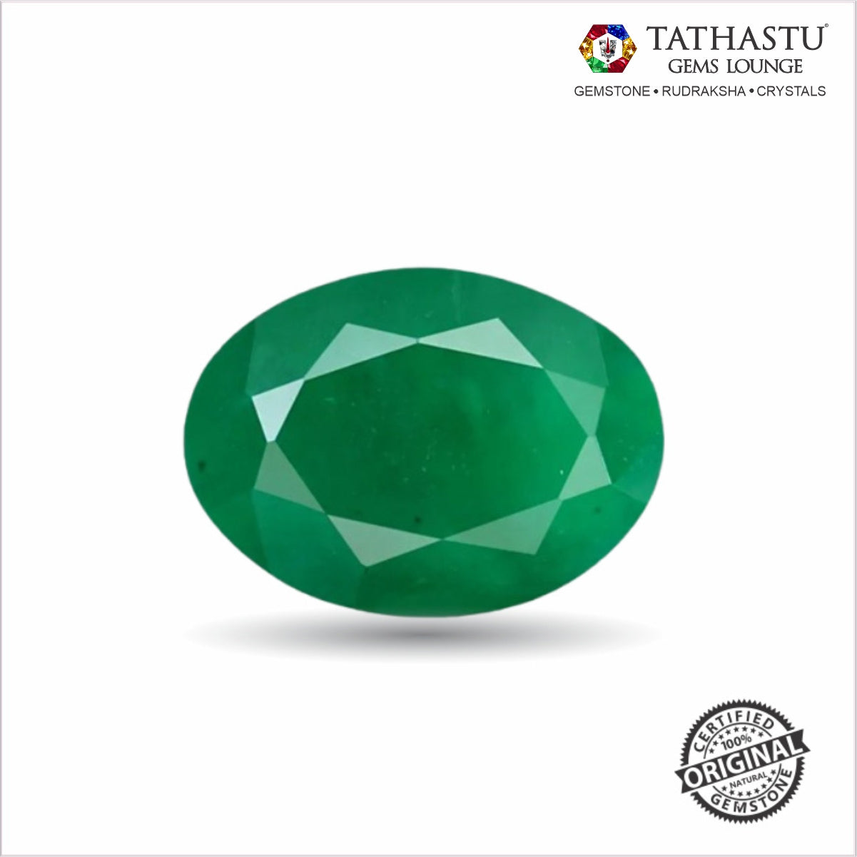Natural Emerald (Panna) 4.55 Carat – 100% Original & Lab Certified Mercury (Budh) Gemstone for Intelligence & Growth