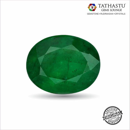 Natural Emerald (Panna) 4.03 Carat – 100% Original & Lab Certified Mercury (Budh) Gemstone for Intelligence & Growth