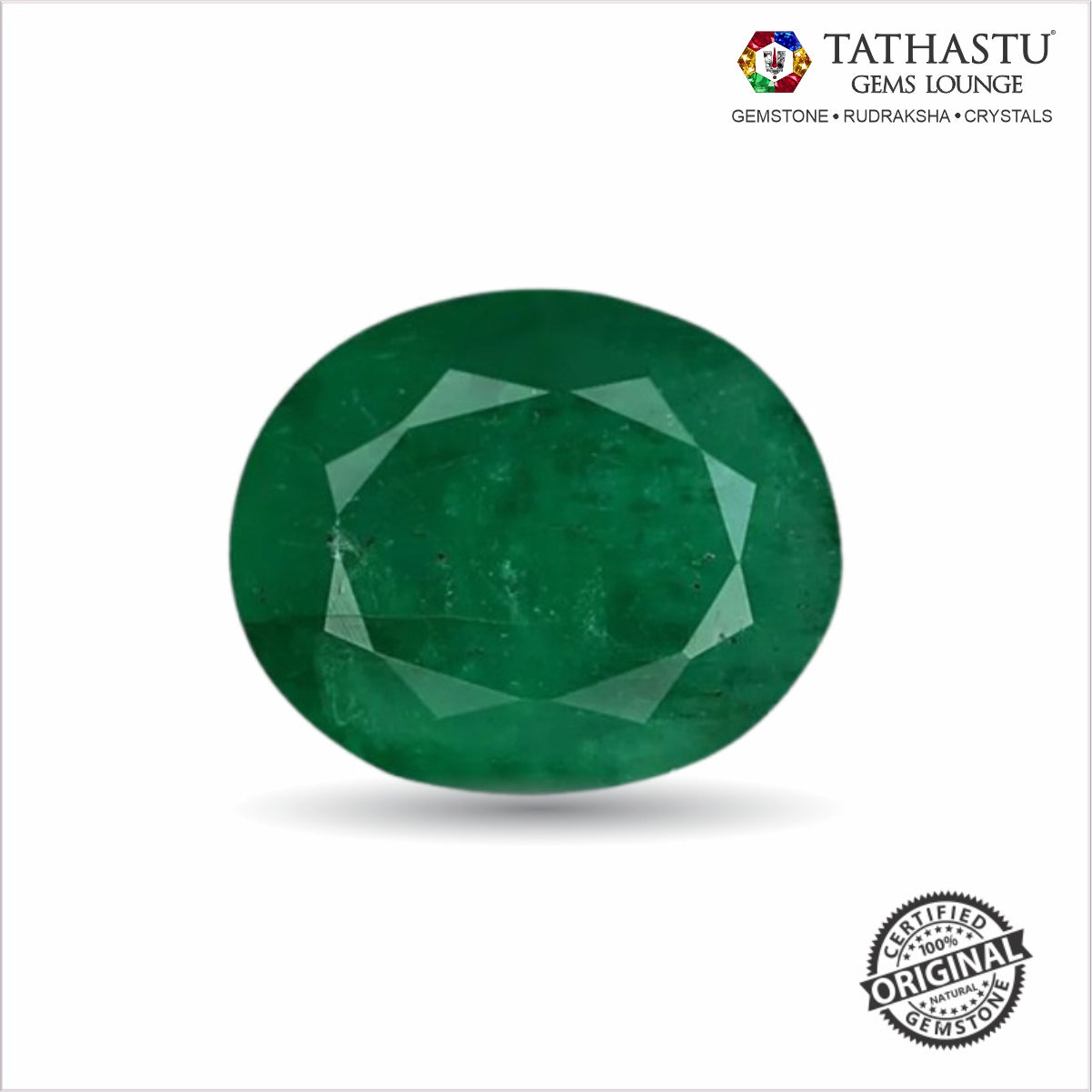 Natural Emerald (Panna) 4.16 Carat – 100% Original & Lab Certified Mercury (Budh) Gemstone for Intelligence & Growth