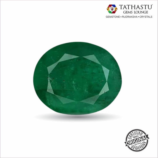Natural Emerald (Panna) 4.16 Carat – 100% Original & Lab Certified Mercury (Budh) Gemstone for Intelligence & Growth