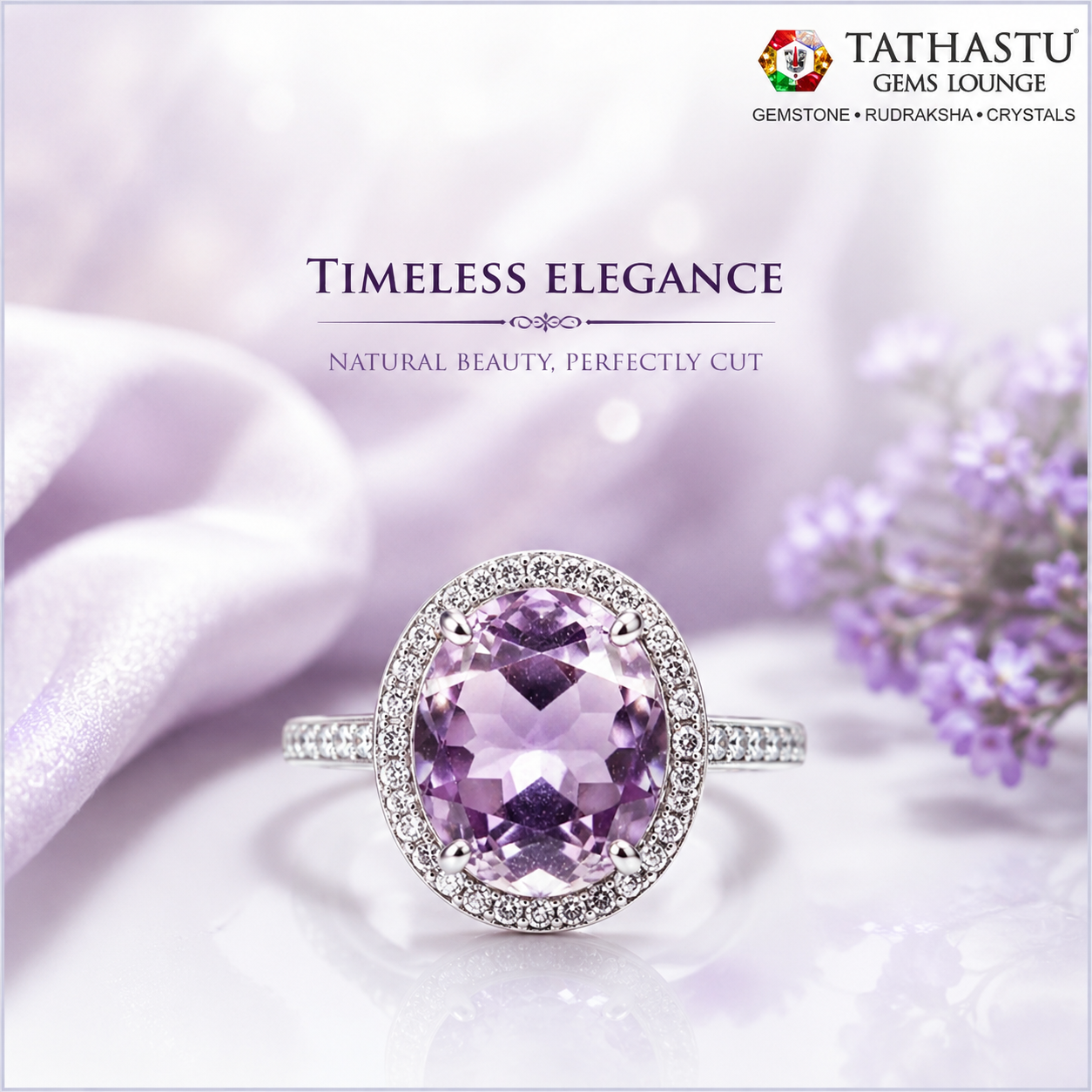 Certified Blue Amethyst Jamunia [10.96] Carat Ring - Tathastu Gems