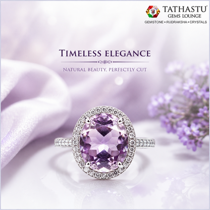 Certified Blue Amethyst Jamunia [10.96] Carat Ring - Tathastu Gems