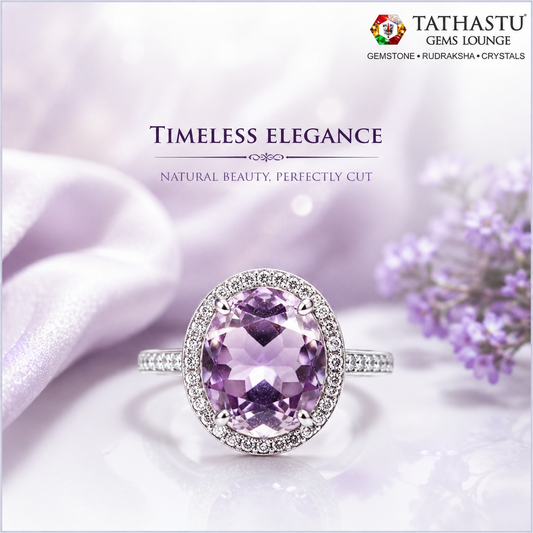Certified Blue Amethyst Jamunia [10.96] Carat Ring - Tathastu Gems