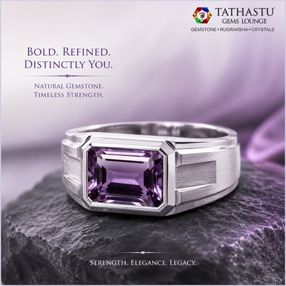 Natural Blue Amethyst Jamunia [11.46] Carat Ring certified gemstone