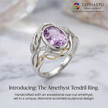 Natural Blue Amethyst Jamunia [3.94] Carat Ring certified gemstone at Tathastu Gems Lounge
