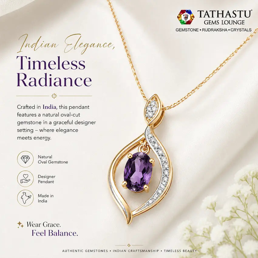 Natural Blue Amethyst Jamunia [4.82] Carat Pendant certified gemstone at Tathastu Gems Lounge