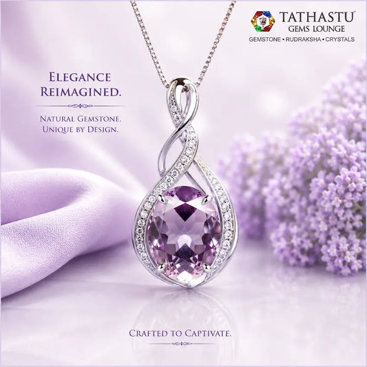 Natural Blue Amethyst Jamunia [4.94] Carat Pendant certified gemstone at Tathastu Gems Lounge