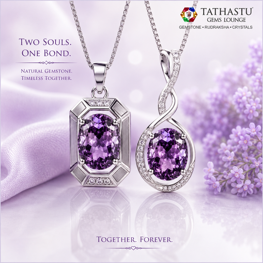 Certified Blue Amethyst Jamunia Pendants[5.38] Carat - Tathastu Gems
