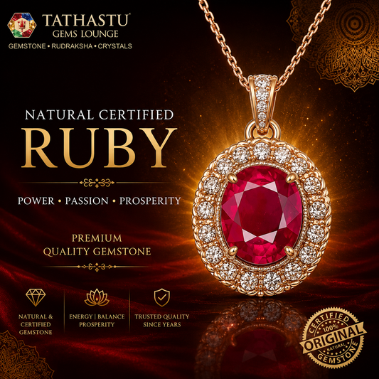Natural Red Ruby (Manik) 4.47 Carat – 100% Original & Lab Certified Sun (Surya) Gemstone for Power & Confidence