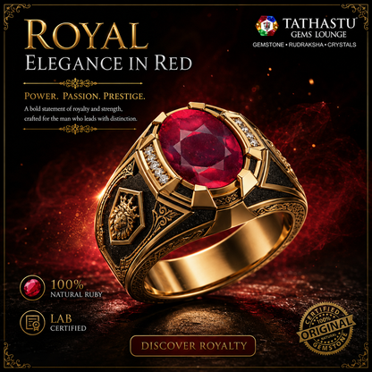 Natural Red Ruby (Manik) 5.85 Carat – 100% Original & Lab Certified Sun (Surya) Gemstone for Power & Confidence