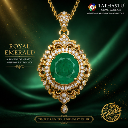 Natural Emerald (Panna) 4.16 Carat – 100% Original & Lab Certified Mercury (Budh) Gemstone for Intelligence & Growth