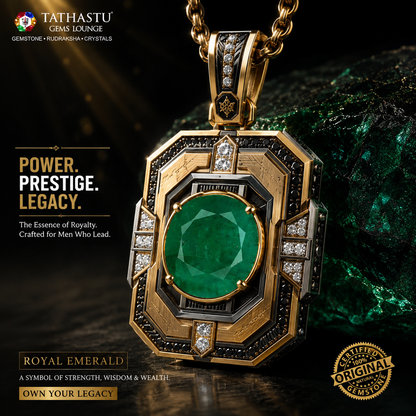 Natural Emerald (Panna) 4.03 Carat – 100% Original & Lab Certified Mercury (Budh) Gemstone for Intelligence & Growth
