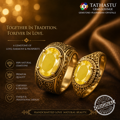 Natural Yellow Sapphire (Pukhraj) 4.12 Carat – 100% Original & Lab Certified Jupiter (Guru) Gemstone for Wealth & Success