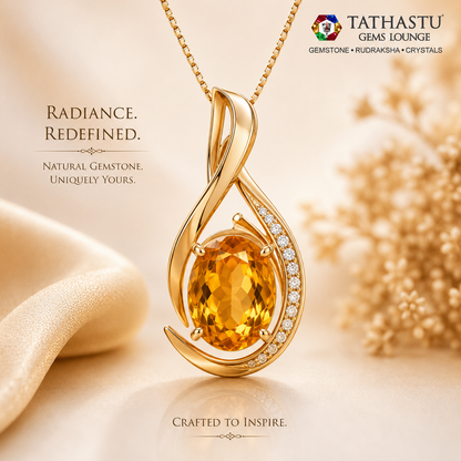 Natural Yellow Citrine Sunela 4.27 Carat Pendant