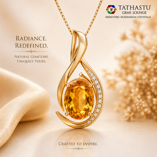 Natural Yellow Citrine Sunela 4.27 Carat Pendant