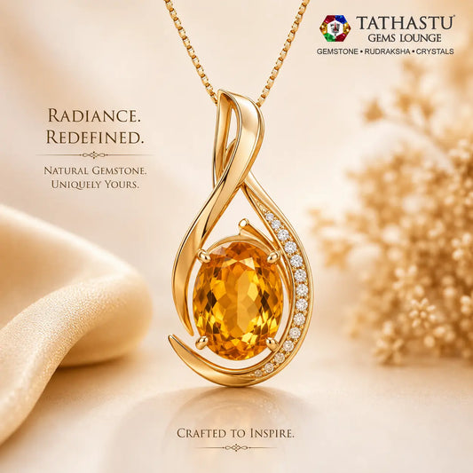 Natural Yellow Citrine Sunela 4.27 Carat Pendant