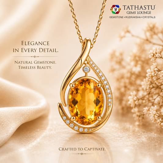 Natural Yellow Citrine Sunela 4.80 Carat Pendant