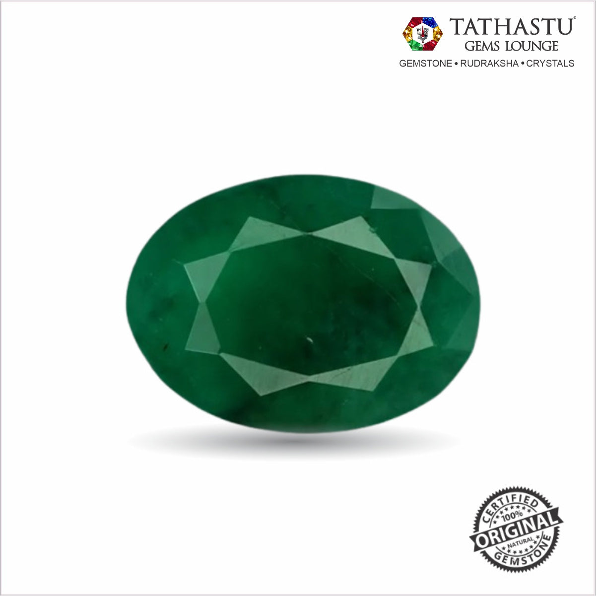 Natural Emerald (Panna) 3.70 Carat – 100% Original & Lab Certified Mercury (Budh) Gemstone for Intelligence & Growth
