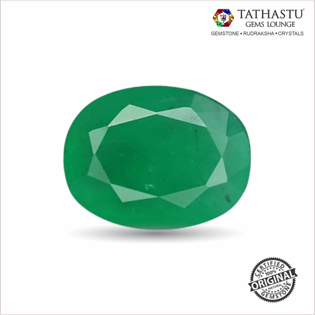 Natural Emerald (Panna) 4.29 Carat – 100% Original & Lab Certified Mercury (Budh) Gemstone for Intelligence & Growth