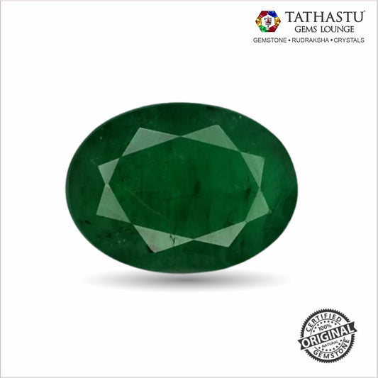 Natural Emerald (Panna) 3.13 Carat – 100% Original & Lab Certified Mercury (Budh) Gemstone for Intelligence & Growth