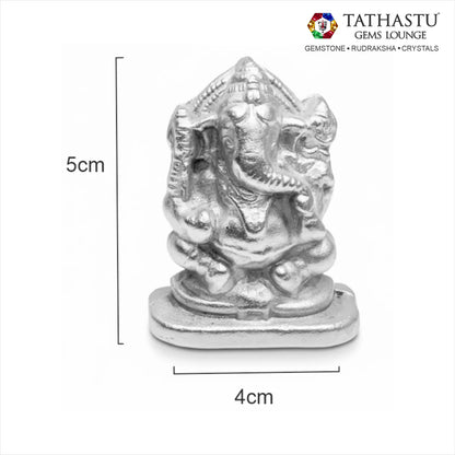Original Parad Ganesh Ji 125gm - Siddh Mercury Ganesha for Money & Success