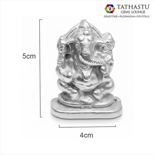 Original Parad Ganesh Ji 125gm - Siddh Mercury Ganesha for Money & Success