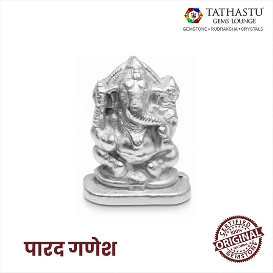 Original Parad Ganesh Ji idol made of pure mercury metal - Tathastu Gems Lounge
