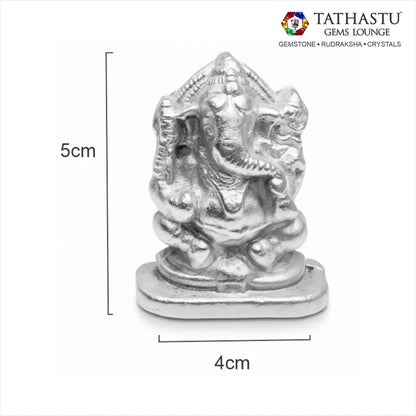 5 cm authentic Parad Ganesha idol size and height measurement guide - Tathastu Gems