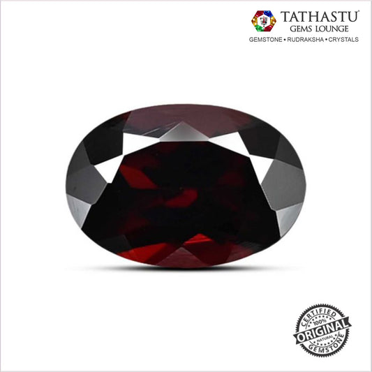 Red Garnet Raktmani Gemstone 4.35 carats lab certified
