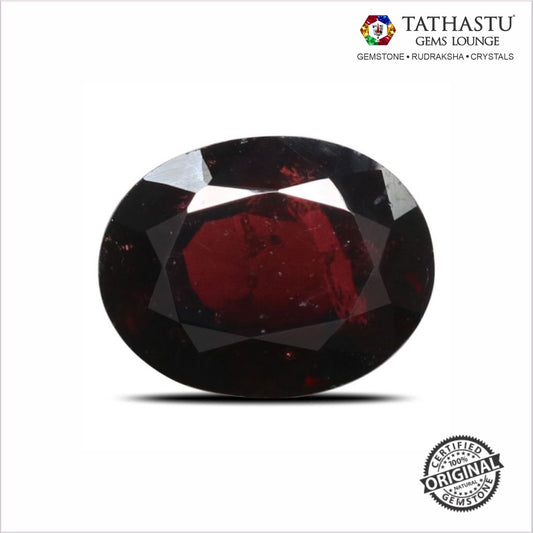 Natural Red Garnet Raktmani 4.56 Carat certified gemstone