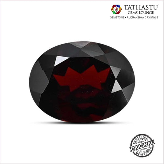 Natural Red Garnet Raktmani 4.88 Carat certified gemstone