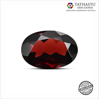 Red Garnet Raktmani gemstone 6.66 carats Lab Certified