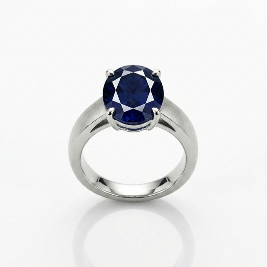 Natural Blue Iolite (Neeli) 4.05 Carat – 100% Original & Lab Certified Shani (Saturn) Gemstone for Clarity & Success