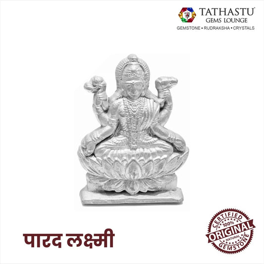 Original Parad Laxmi Ji idol made of pure mercury metal for wealth - Tathastu Gems Lounge